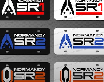Normandy SR1 SR2 License Plate, Systems Alliance or Cerberus Design, SSV Normandy Car Tag, Commander Shepard Fan Gift, Normandy Vanity Plate