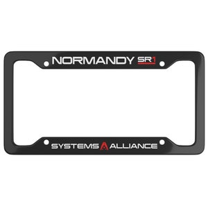 Normandy SR1 License Plate Frame, Systems Alliance Gamer License Plate Holder, Commander Shepard, N7, Mako Car Accessory, Video Game Gift