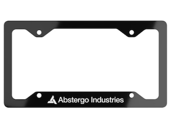 Abstergo Industries License Plate Frame, Templar Car Frame, Animus Gamer Accessory, Assassin Brotherhood Sci-Fi Gift