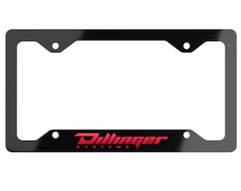 Dillinger Systems License Plate Frame, ENCOM Rival Car Frame, Ares Program Sci-Fi Gamer Accessory, Digital Grid Gift