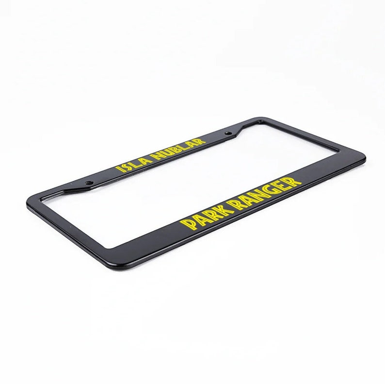 Isla Nublar Park Ranger License Plate Frame Metal Dinosaur - Etsy