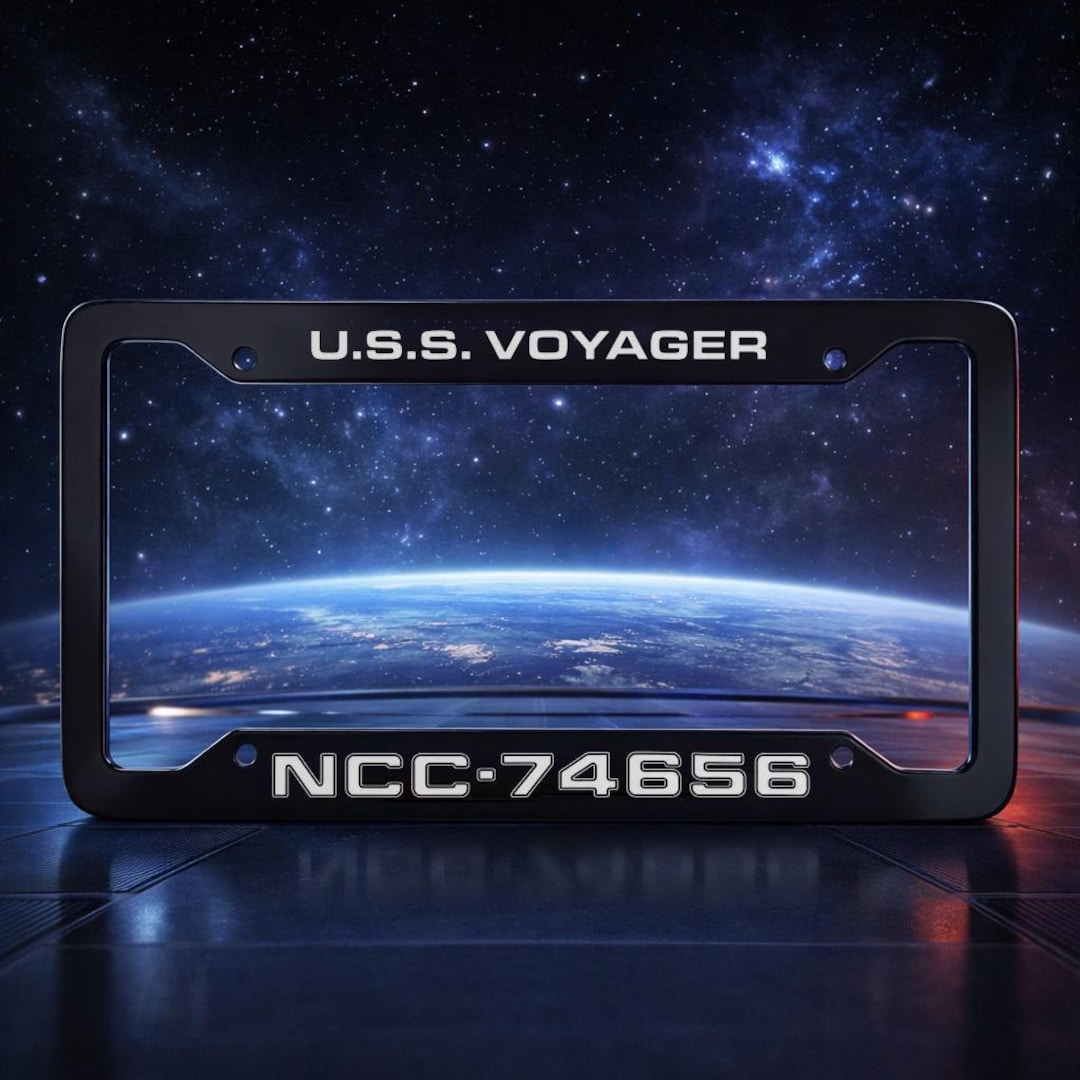 Ncc Frame USS Voyager License Plate Frame, NCC-74656 Starship Frame, Trekkie Gift ...