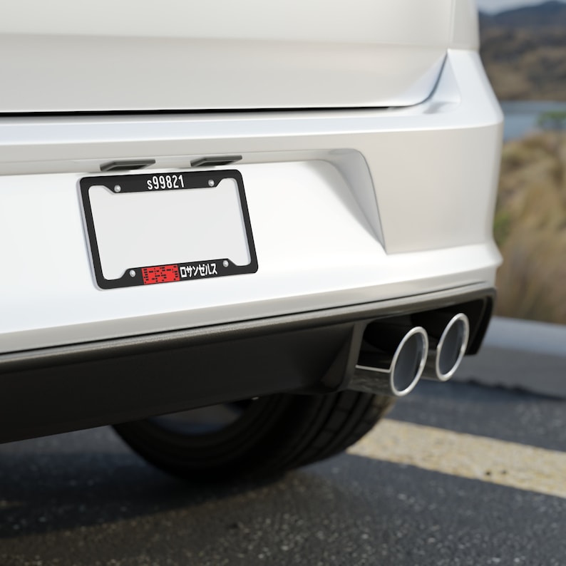 2049 Spinner Number Plate Frame, 2049 License Plate Frame, s99821, Dystopian Future Los Angeles Rosanzerusu, Japanese Katakana image 3