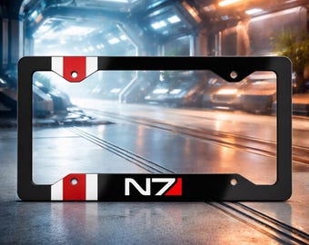 N7 Stripe nummerplaatlijst, Systems Alliance autoframe, Commander Shepard gamer autoaccessoire, Normandië SR1 SR2 scifi-cadeau
