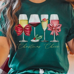 Christmas Cheer Shirt, Christmas shirt, Christmas tshirt, wine lover shirt, wine lover gift, christmas wine shirt, Women&#39;s Christmas Shirt