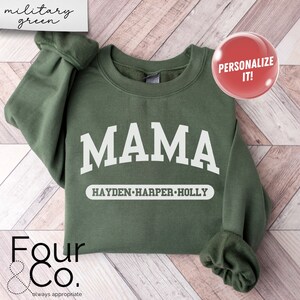 Personalized Mama Sweatshirt, Custom Mom Sweatshirt, New Mom Gift, Mama Crewneck, Mothers Day Gift, Baby Announcement, Wife Gift, Motherhood