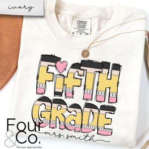 Camisa de maestro de 5to grado, camisa de maestro personalizada, camisa de maestro personalizada