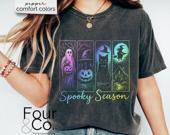 Camiseta de Halloween, camiseta de temporada espeluznante