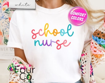 Camisa de enfermeira escolar, camiseta de enfermeira escolar