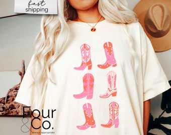 Cowgirl Boots Graphic Tee, Rodeo Concert Shirt