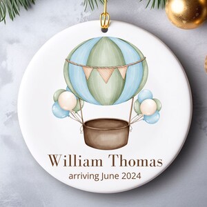 Schwangerschaft Ankündigung Weihnachtsverzierung, Baby Junge Weihnachtsverzierung, personalisierte Baby Weihnachtsverzierung, werdende Eltern Großeltern