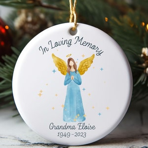 Ornamento memorial de memória amorosa, ornamento de natal memorial cardeal, ornamento de lembrança, ornamento personalizado 2023, presente de natal