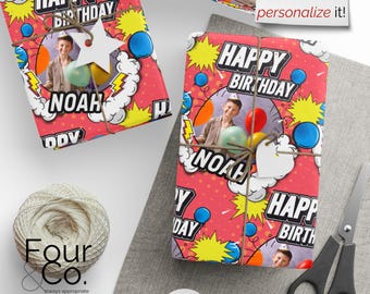 Geschenkpapier, Geschenkpapier für Jungen, Bedrucktes Geschenkpapier für Jungen