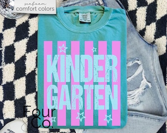 Kindergarten Teacher Comfort Colors Tee, Elementary Teacher Shirt, Kindergarten Teacher Gift
