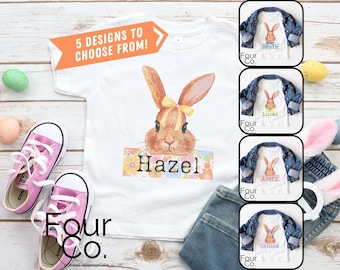Personalized Easter Bunny Shirt, Custom Kids Name, Toddler Easter Gift