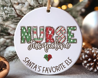 Adorno navideño personalizado de enfermera, regalo de graduación de enfermera