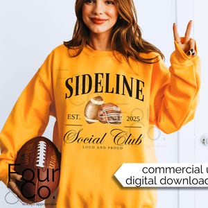 Football Social Club PNG, Sideline Social Club PNG, Football Design