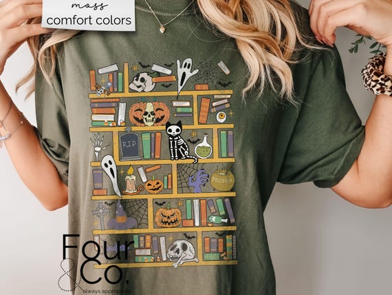 Halloween Book Shirt, Halloween Teacher Shirt, Bookish Halloween