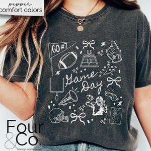 Custom Football Shirt, Comfort Colors® Football Shirt, Football Number Shirt