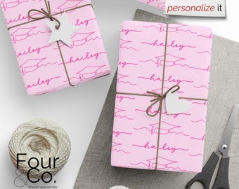 Personalized Graduation Name Wrapping Paper, Custom Wrapping Paper, Graduation Gift Wrap