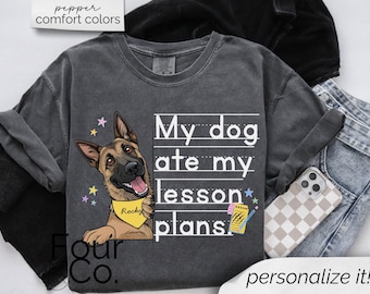 Camiseta personalizada para maestra, camiseta para mamá de perro maestra, camiseta personalizada para maestra