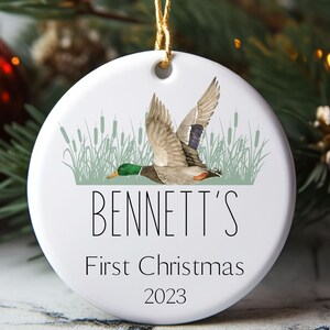 Baby&#39;s First Christmas Ornament, Personalized First Christmas Boy Ornament, Custom Baby Boy Ornament 2023