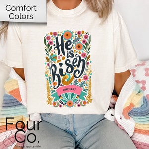 He is Risen Easter Shirt, Womens Easter Shirt, He is Risen Shirt, Bible Verse Shirt, Scripture Shirt, Christian Shirt, Faith Shirt
