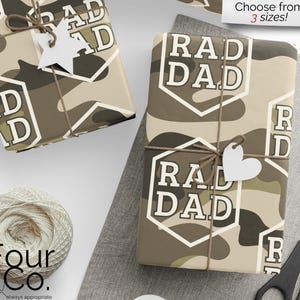 Father&#39;s Day Wrapping Paper, Rad Dad Wrapping Paper, Camo Wrapping Paper