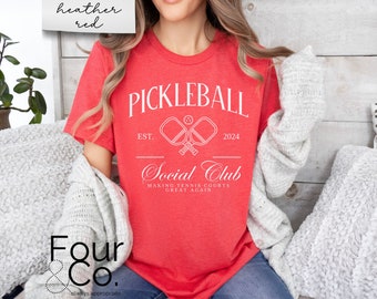 Shirt Pickleball Social Club, uniseks T-shirt of sweatshirt