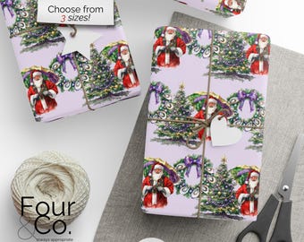 Cajun Christmas Wrapping Paper, Mardi Gras Wrapping Paper, Bayou Christmas Wrapping Paper