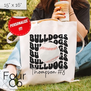 Personalisierte Baseball-Tasche, Baseball-Einkaufstasche, Baseball-Namens-Segeltuch-Tasche, kundenspezifische Baseball-Tasche, Baseball-Tasche des Kindes