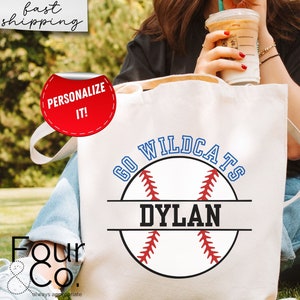 Personalisierte Baseball-Tasche, Baseball-Einkaufstasche, Baseball-Namens-Segeltuch-Tasche, kundenspezifische Baseball-Tasche, Baseball-Tasche des Kindes