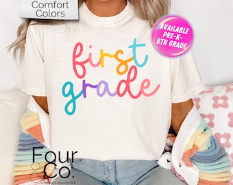 Grade Level Teacher Shirts, Colorful Teacher Shirts, Teacher Shirt