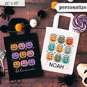 Junge Halloween Tote, Süßes oder Saures Candy Tasche, Benutzerdefinierte Halloween Tote, Kürbiseimer