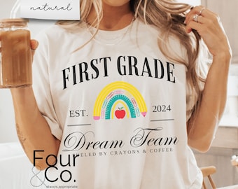 1年生教師ドリームチームシャツ、ベラキャンバスTシャツ