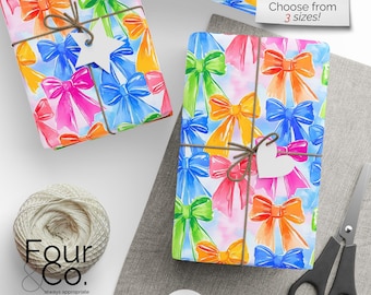 Papel de regalo con lazo, papel de regalo para niña, papel de regalo coqueto