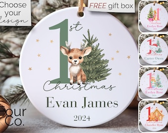 Baby's First Christmas Ornament, Personalized First Christmas Ornament, Custom Baby Ornament 2023, New Baby Girl Gift, New Baby Boy Gift