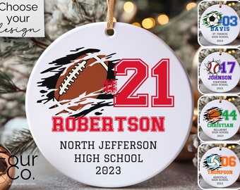 Football Ornaments Personalized, Soccer Ornaments Personalized, Personalized Soccer Ornaments, Volleyball Ornaments Personalized