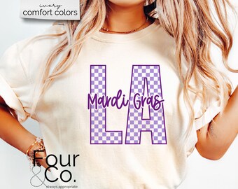 Louisiana Shirt for Mardi Gras, Comfort Colors® Mardi Gras Shirt