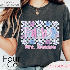 Custom Teacher Shirt, Retro Teacher Shirt, Teacher Name Shirt