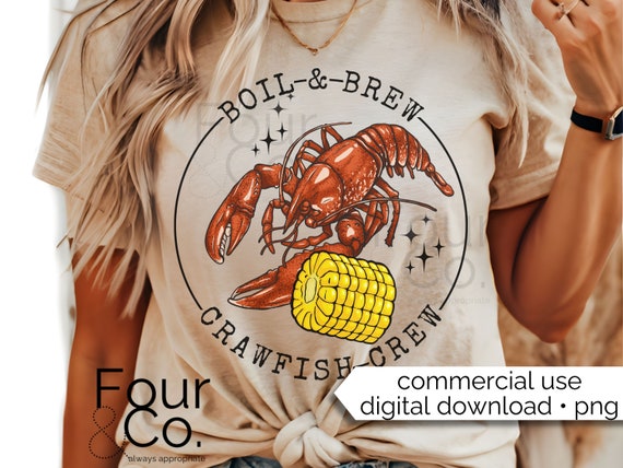 Crawfish Boil Shirt Design, Crawfish Crew PNG (Digital Download)