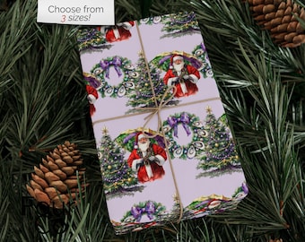Louisiana Christmas Wrapping Paper, Christmas on the Bayou Gift Wrap, Mardi Gras Christmas