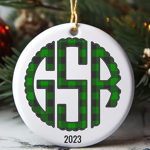 Letter Name Ornament 2023, Family Ornament, Custom Initial Ornament, Personalized Christmas gift, Family Keepsake, Monogram Ornament 2023