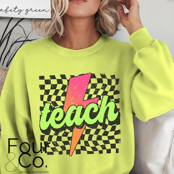 Sweat-shirt enseignant fluo, sweat-shirt enseignant