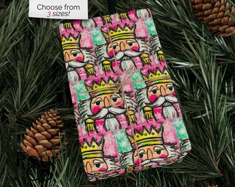 Nutcracker Gift Wrap, Pink Christmas Wrapping Paper
