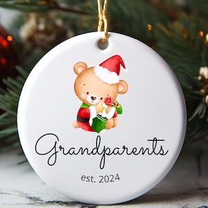 Promoted to Grandparents, Pregnancy Announcement, Reveal to Grandparents, New Baby Announcement, Christmas Ornament, Grandma Gift, Grandpa