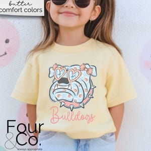 Girls Bulldog Football Shirt, Girls Football Shirt