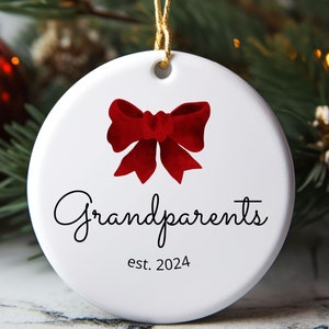Promoted to Grandparents, Pregnancy Announcement, Reveal to Grandparents, New Baby Announcement, Christmas Ornament, Grandma Gift, Grandpa