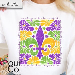 Felpa Mardi Gras, Camicia Boho Mardi Gras, T-Shirt per Mardi Gras