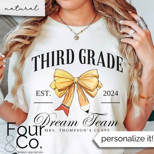 Dritte Klasse Lehrer Shirt, personalisierte dritte Klasse Shirt, dritte Klasse Dream Team Shirt